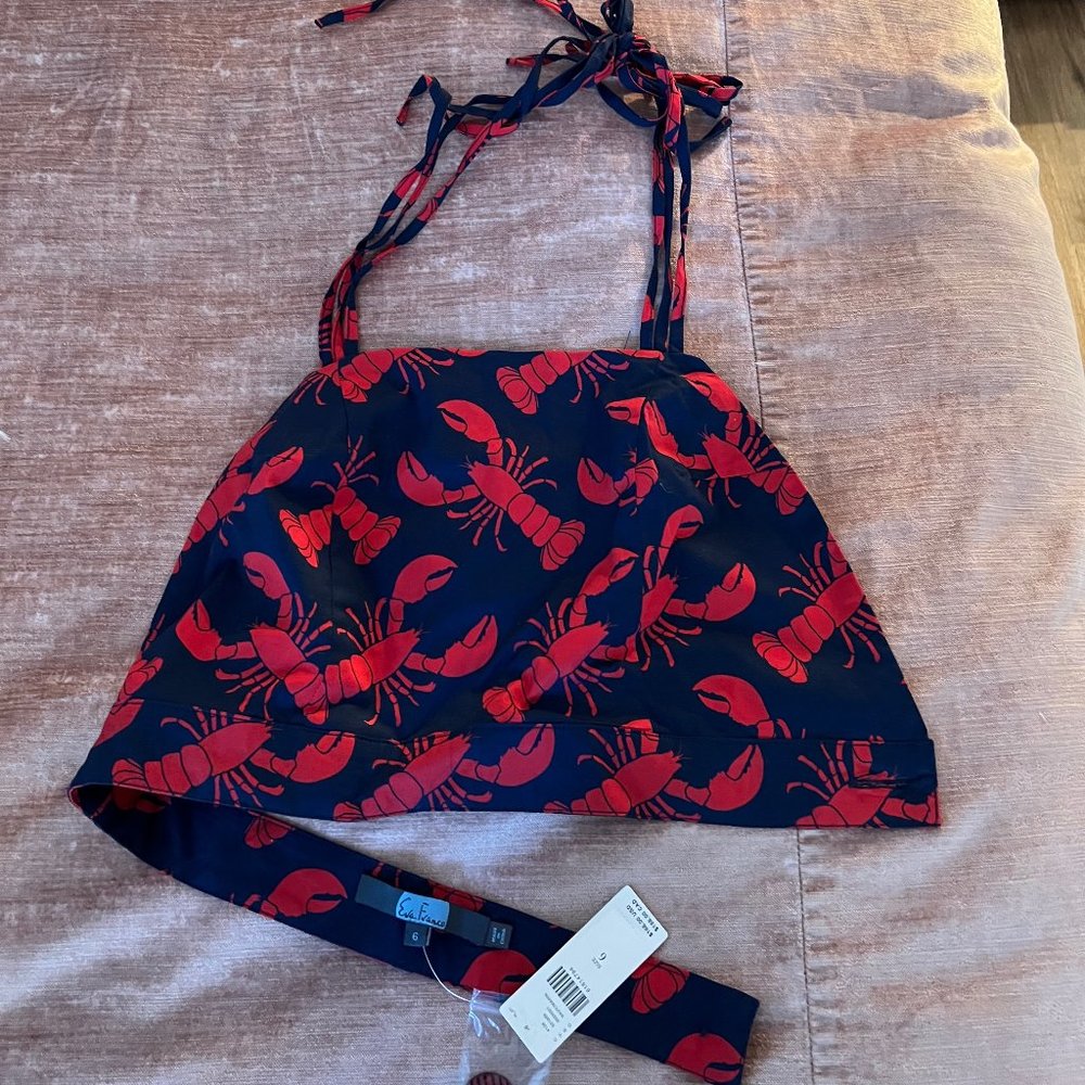 Eva Franco lobster print halter top NWT
